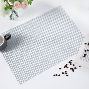 Tabby Weave Placemat - Silver