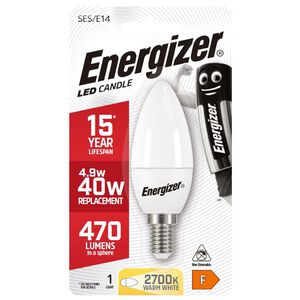Energizer E14 LED Candle Bulb Opal 59W (EQ40W)