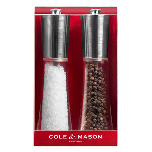 Cole & Mason Chrome Clear Salt & Pepper Mill Set