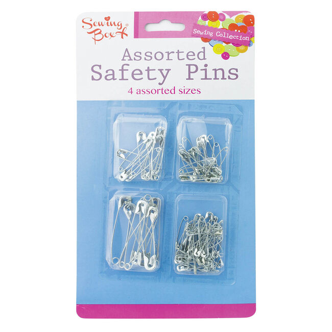 Sewing Box Silver Safety Pins