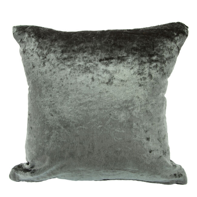 Velvet Crush Cushion Cover 45x45cm - Charcoal
