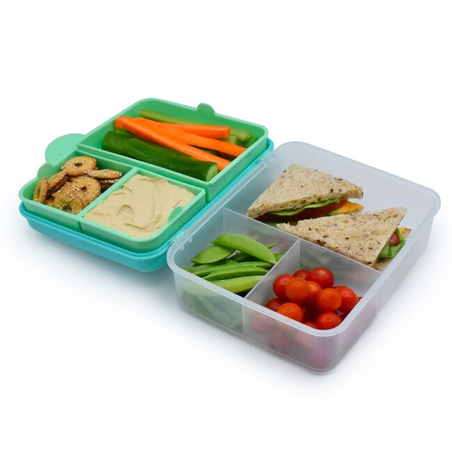 Melii Blue Bento 2 Tier Container with Utensils