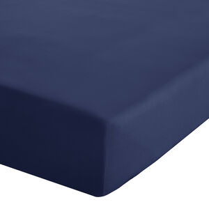 SINGLE FITTED SHEET Luxury Percale Navy