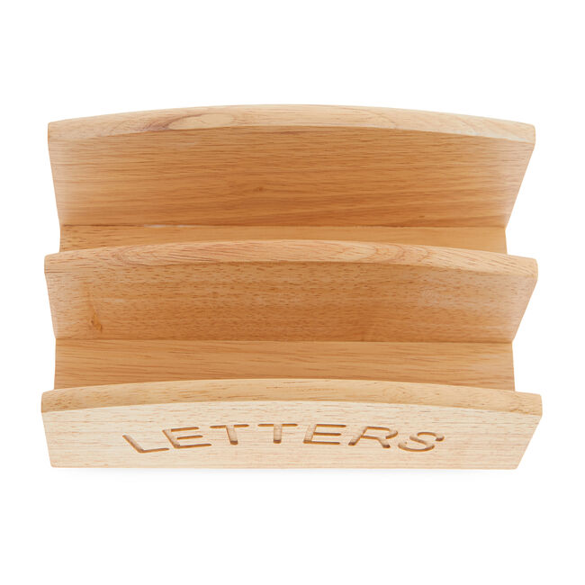 Rubberwood Letter Rack 