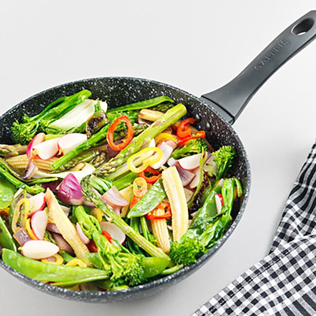 Salter Megastone Thermo Collar 28cm Stirfry Wok