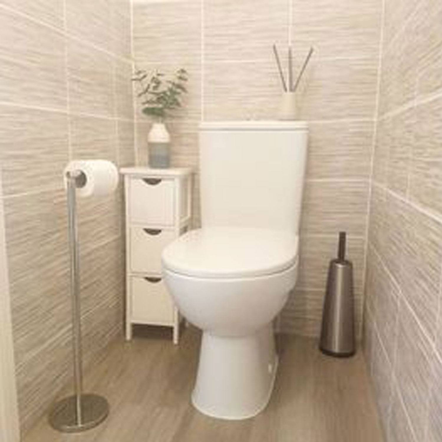 Brabantia Toilet Brush & Holder Set Bath Bathroom Loo Cleaning Brilliant Steel 