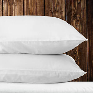 500TC Cotton King Size Pillowcase Pair - White