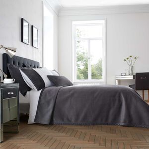 Ribeiro Velvet Bedspread Grey 200 x 220cm