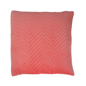 Triangle Stitch Cushion 45x45cm - Coral