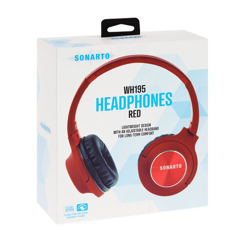 Sonarto WH195  Headphones - Red