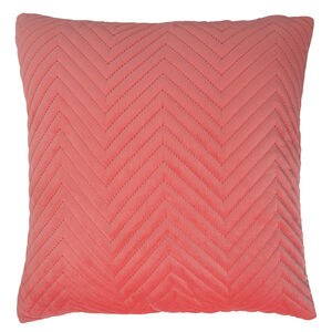 Triangle Stitch Cushion 58x58cm - Coral