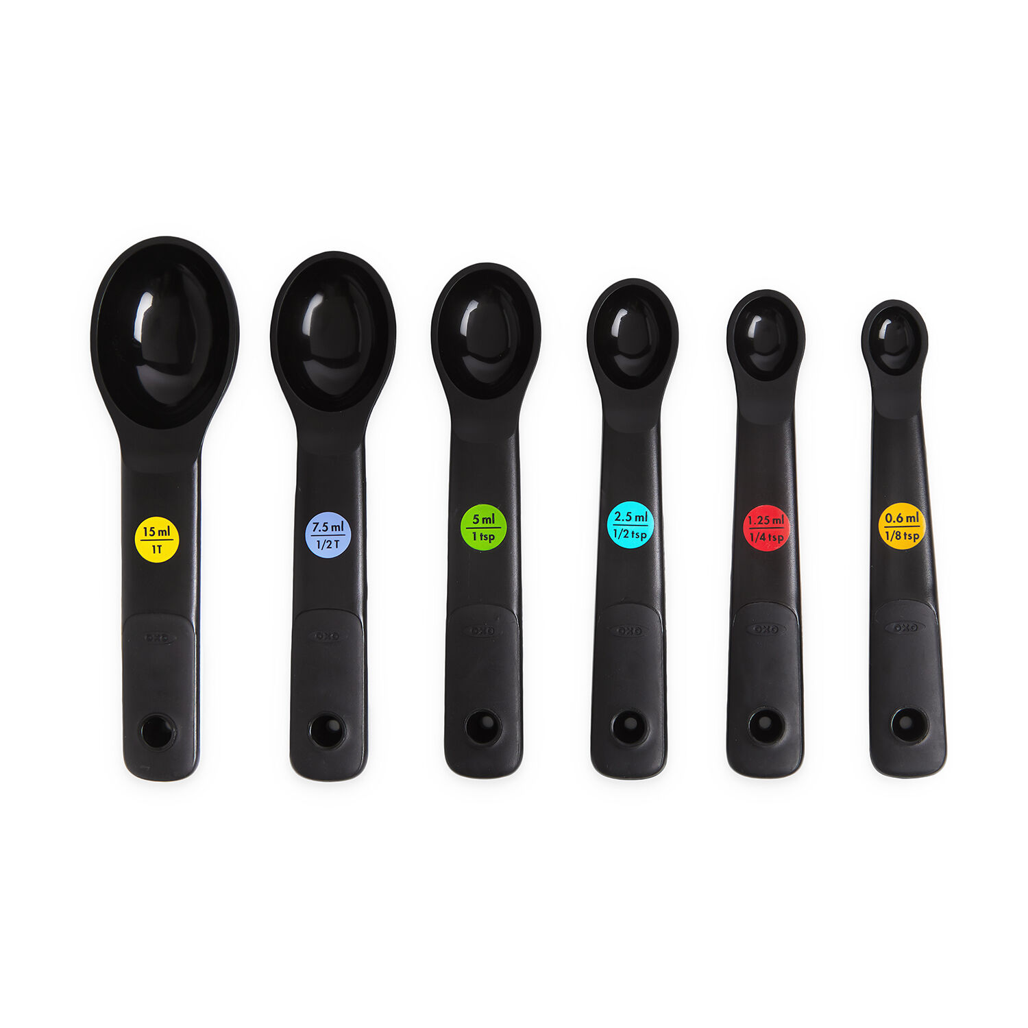 OXO Good Grips 7-Piece Measuring Spoon Set, Black