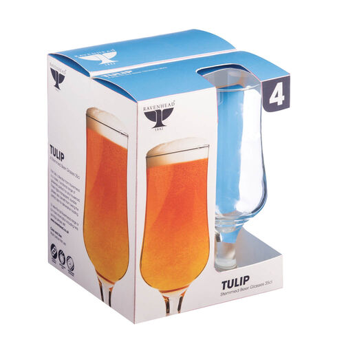 Tulip Stemmed Beer Glasses 4 Pack