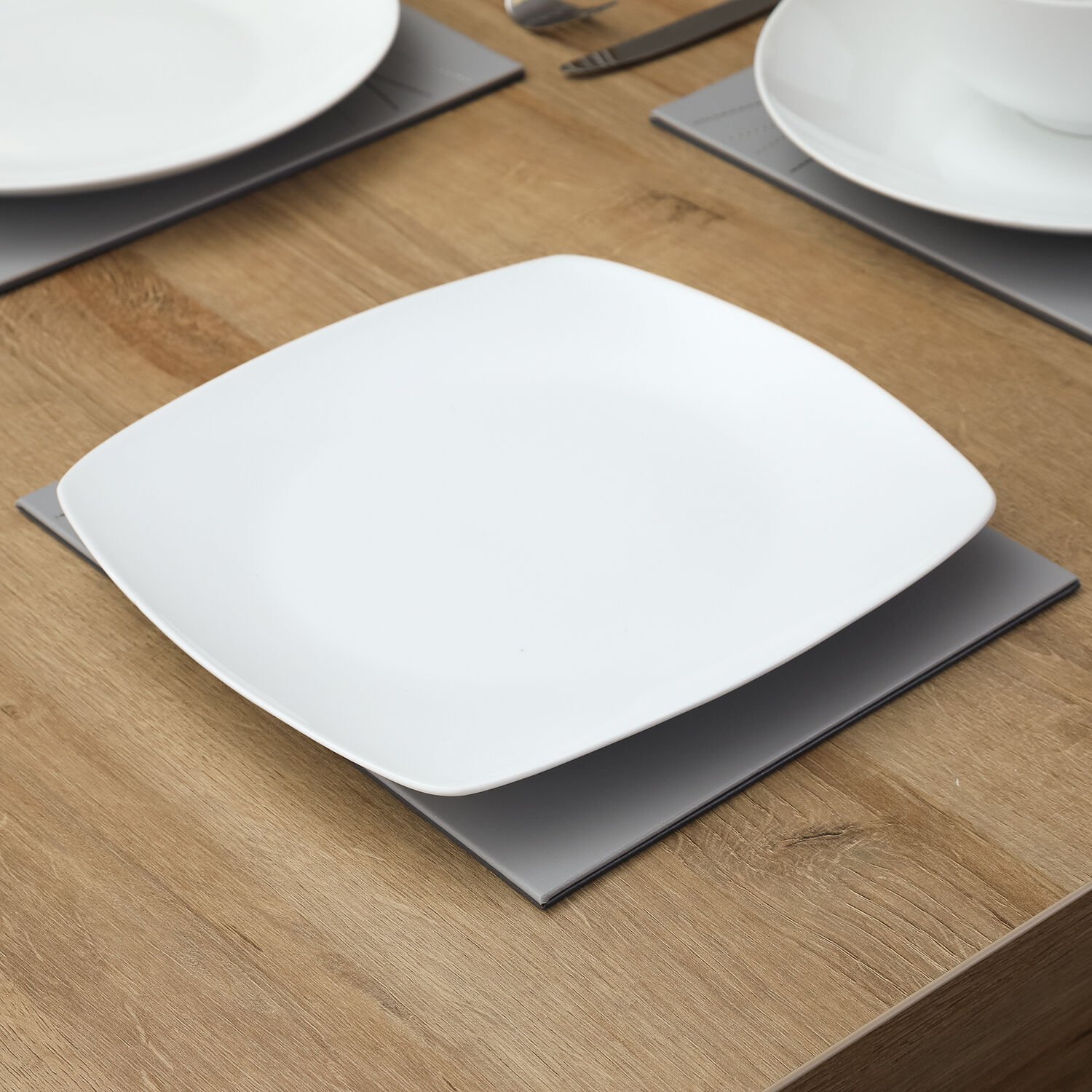 Abney Croft White Square Dinner Plate Home Store More