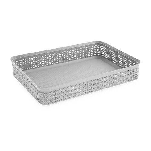Ezy Mode A4 Storage Tray Stackable - Stone Grey