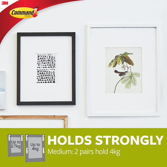 Command 6 Pack Medium Picture Hanging Strips Black
