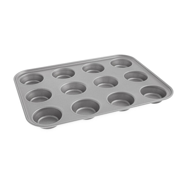 Baker & Salt 12 Cup Muffin Tray - Silver