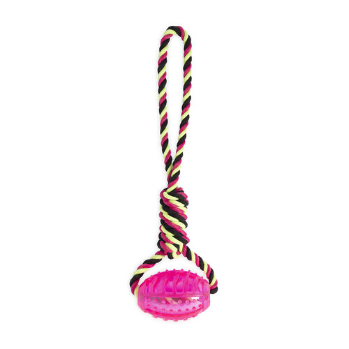 Strong Rubber Ball & Rope Tug Dog Toy