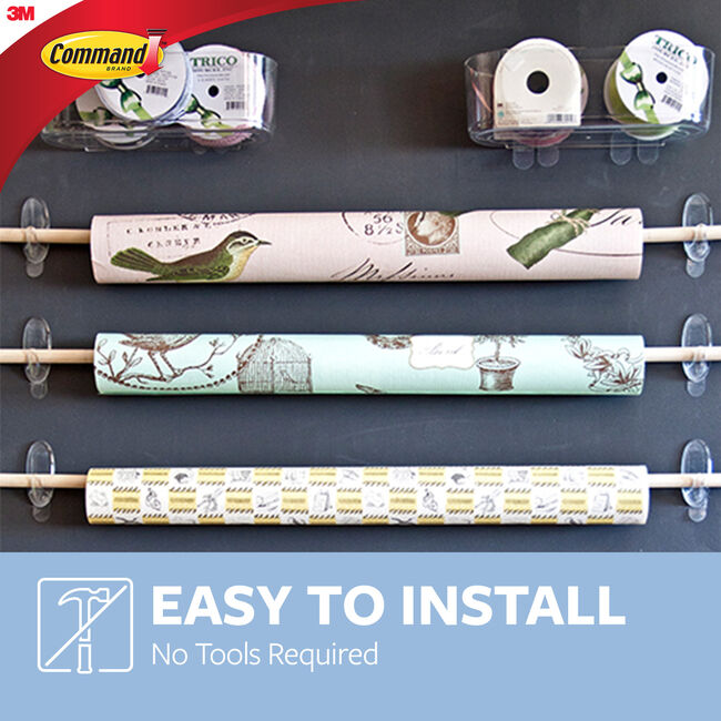 Command 2 Pack Clear Medium Plastic Hooks
