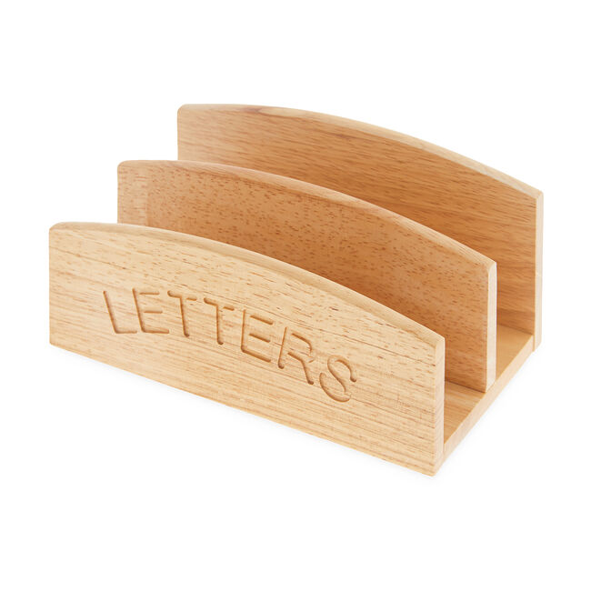 Rubberwood Letter Rack 