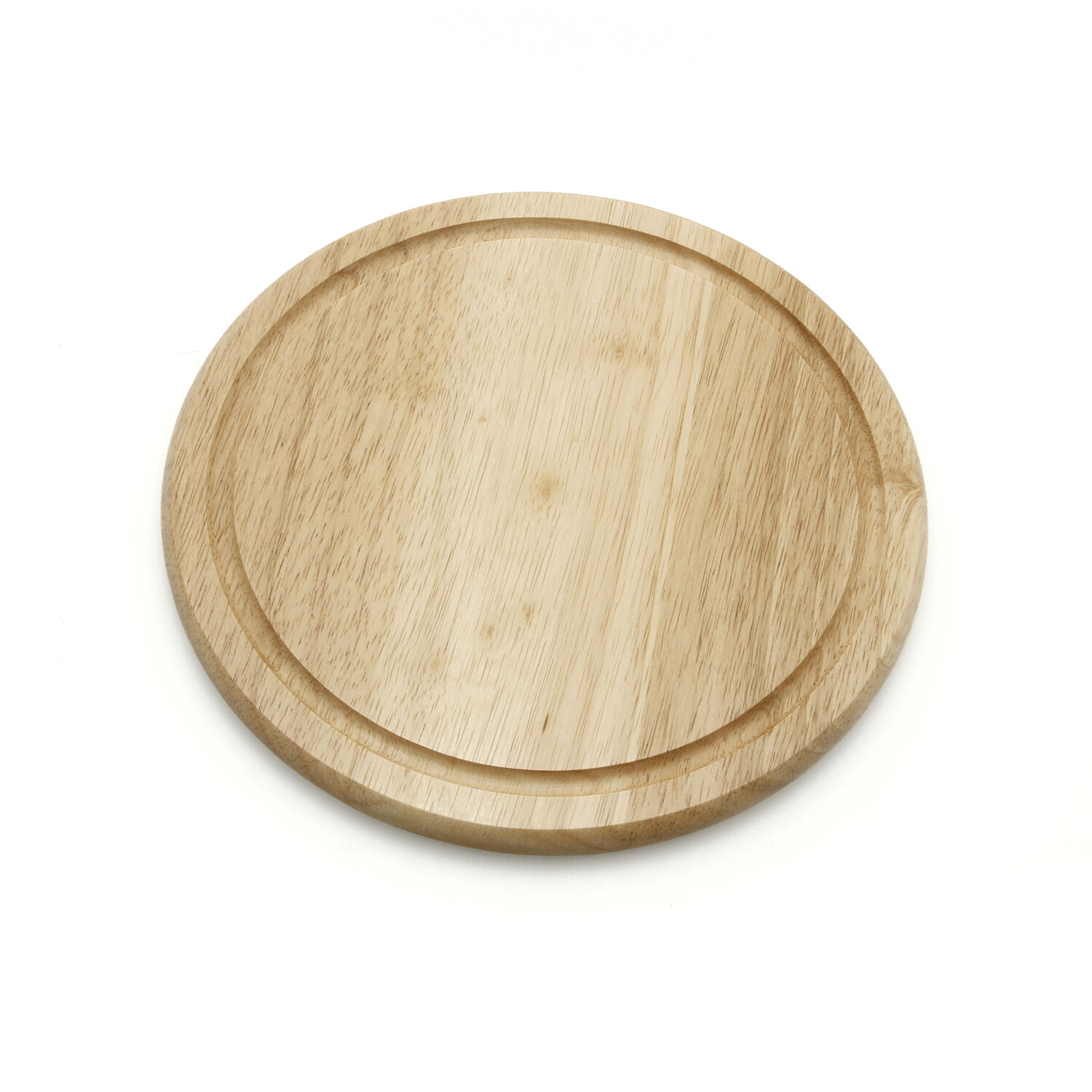 Apollo Rubberwood Round Bread Board Brown Wood 25.2 x 12.9 x 0.5 cm 