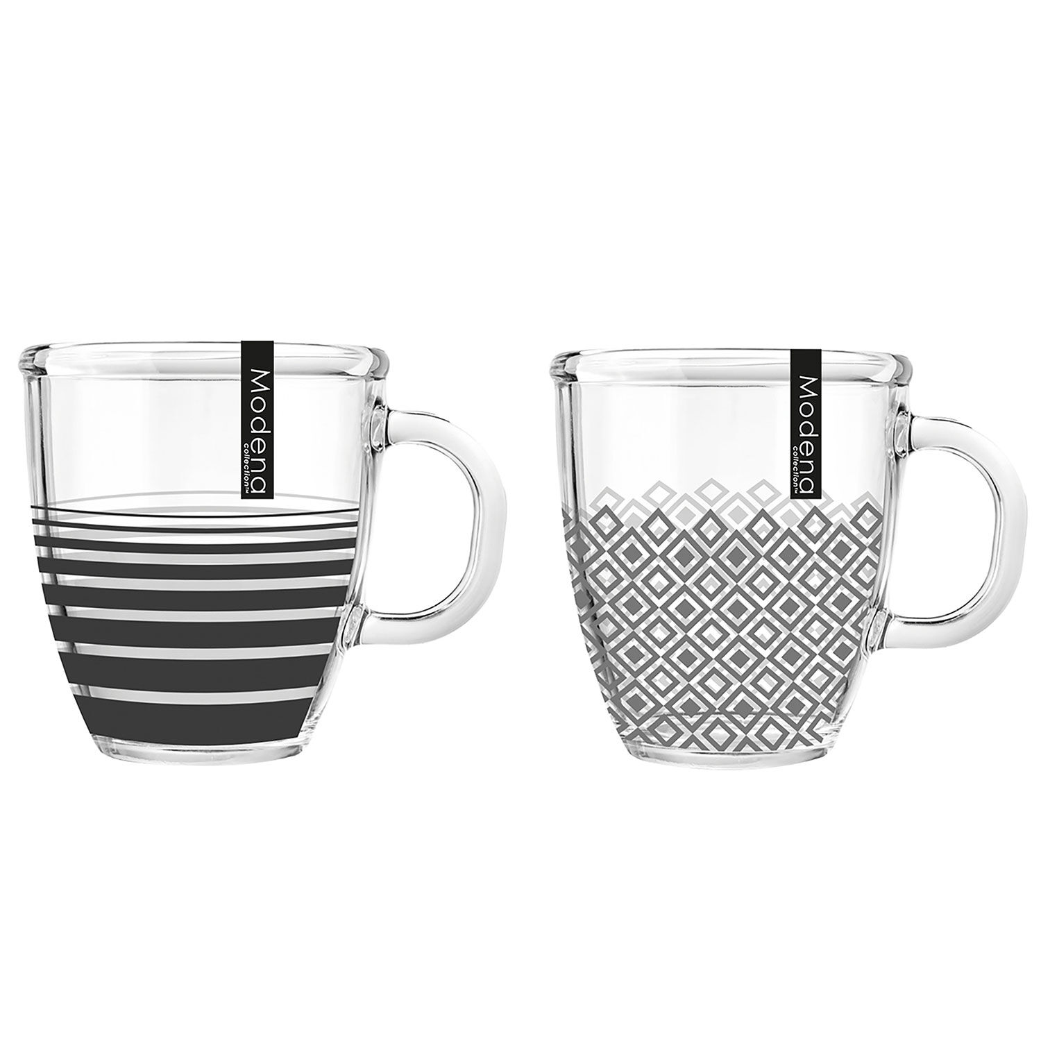 Black glass coffee mugs deals