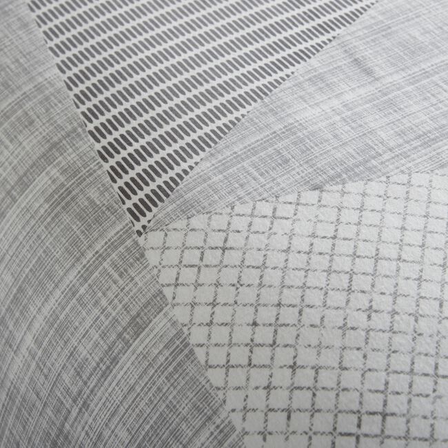 SINGLE DUVET COVER Brushed Cotton Spliced Geo Grey