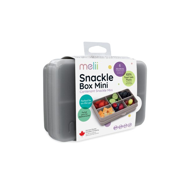 Melii Mini Grey Compartment Snackle Lunch Box