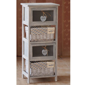 Rustic Heart & Bow Large Storage Unit