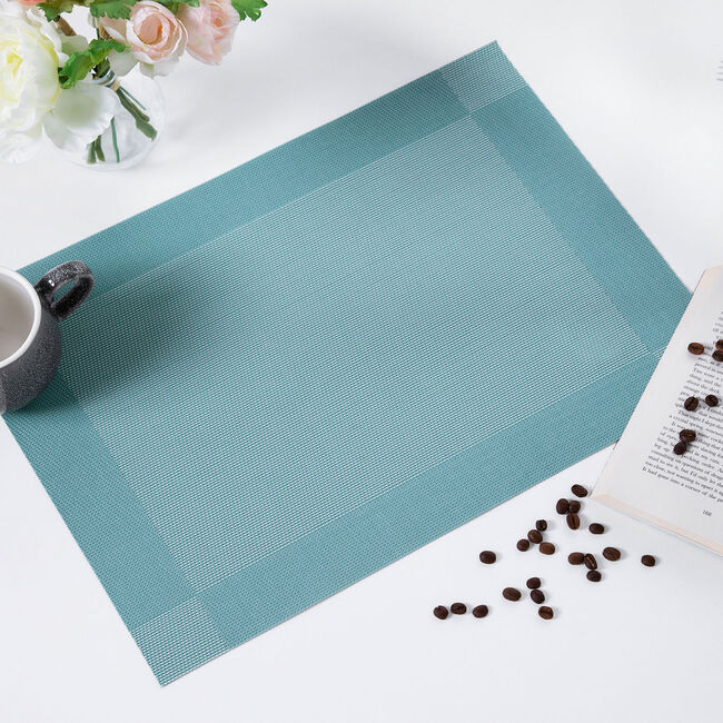 Netted Oxford Placemat - Duck Egg