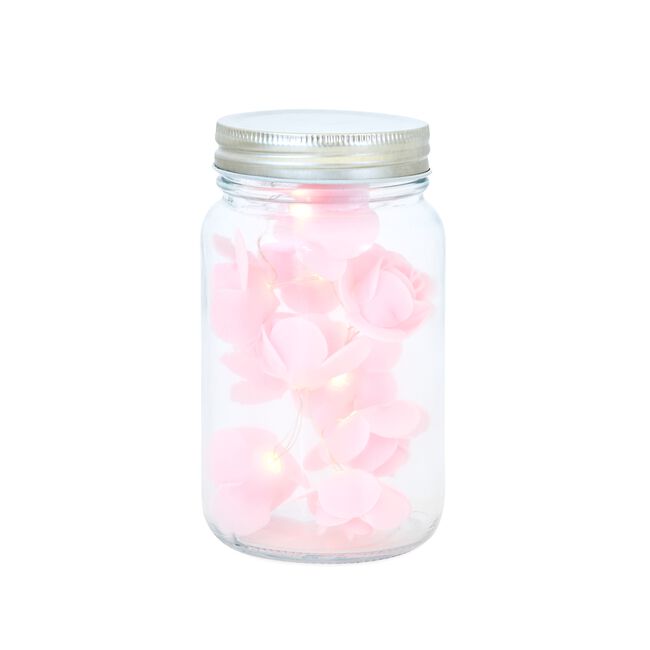 10 LED Glass Jar Flower Light