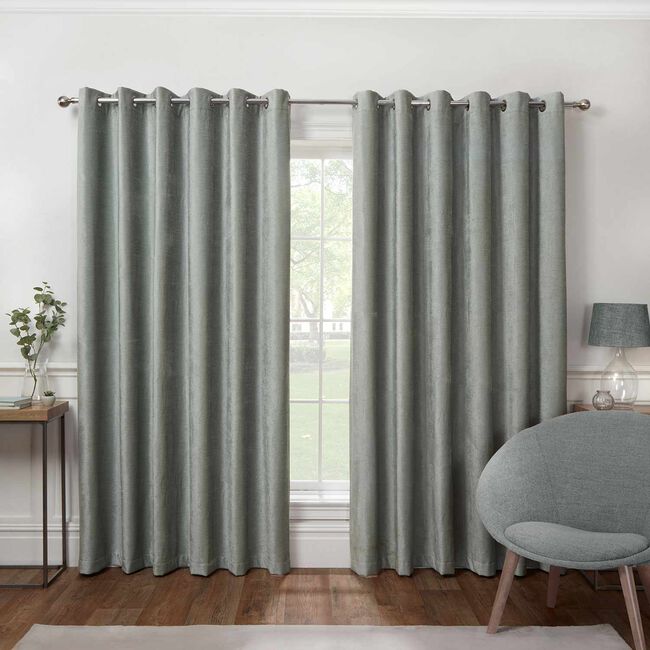 BLACKOUT & THERMAL TEXTURED SLATE 66x54 Curtain