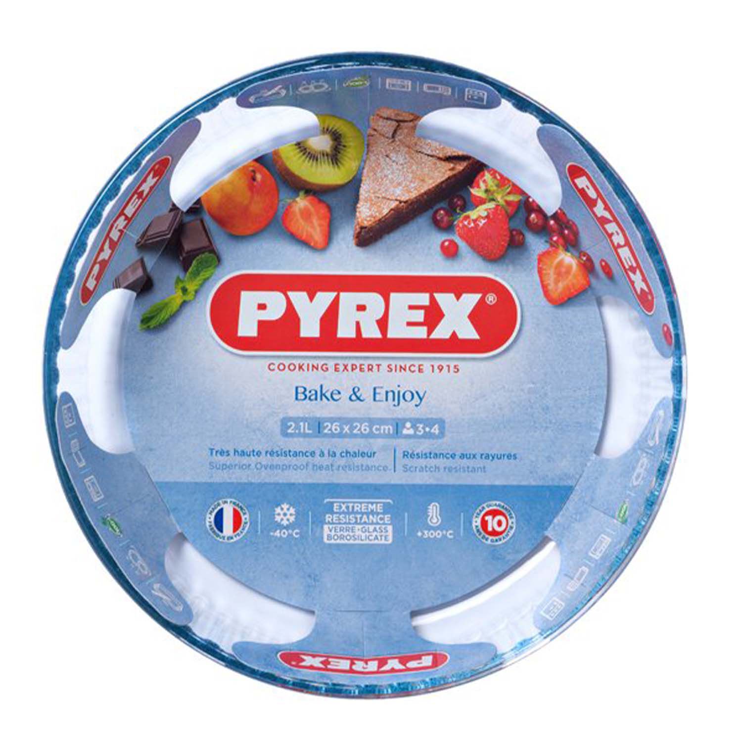 Large round dish Pyrex 434 10 France