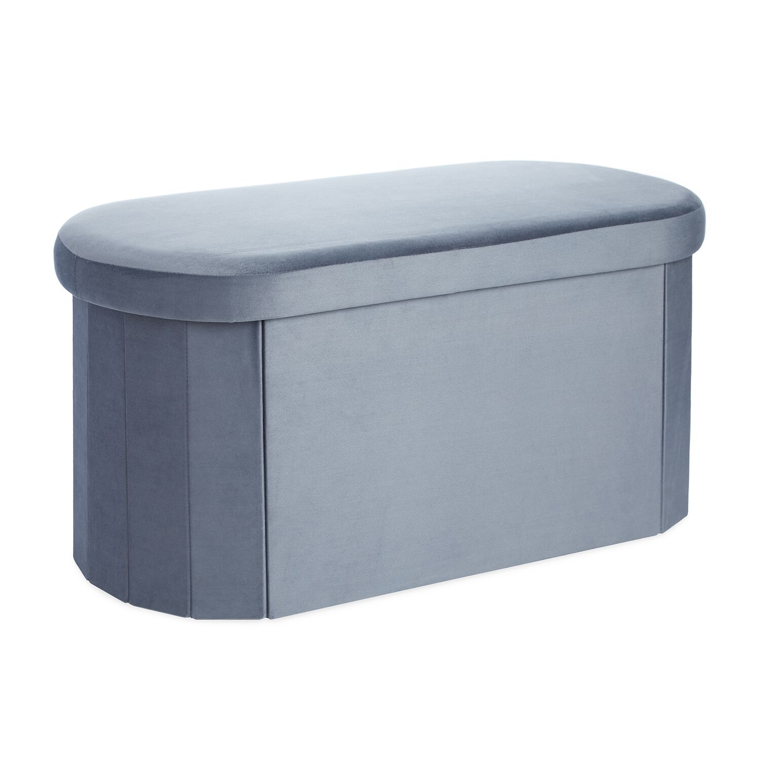 Grey on sale oval ottoman
