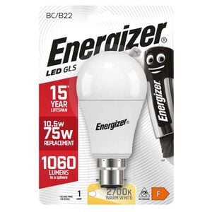 Energizer GLS B22 LED Bulb Opal 11.6W (EQ75W)