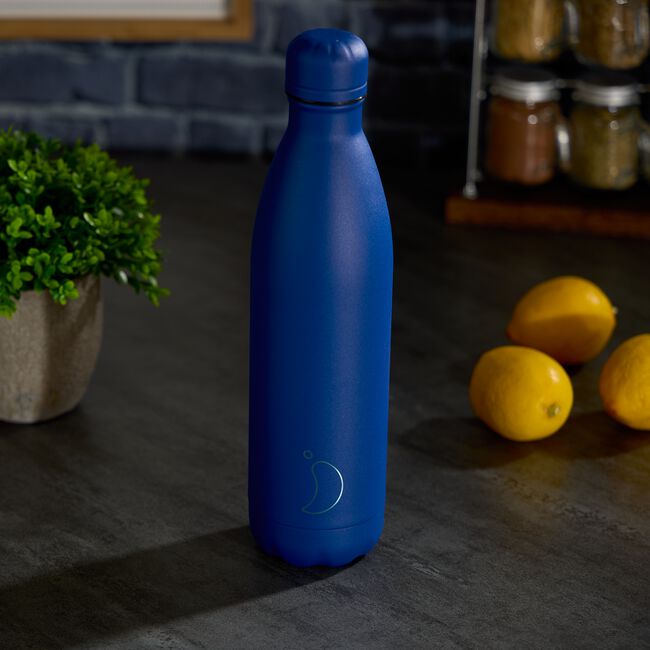Chilly's Matte Blue 750ml Water Bottle Flask - Home Store + More