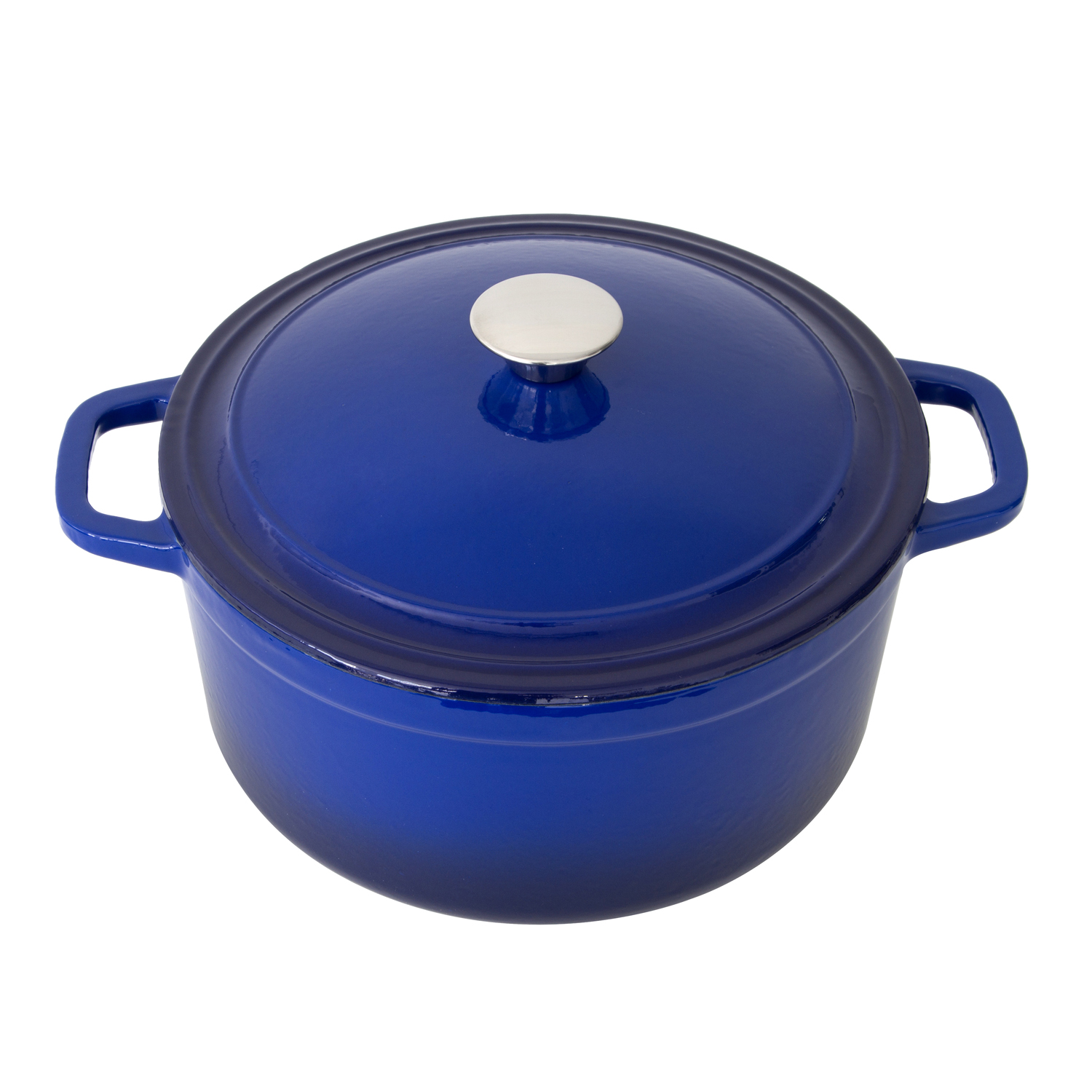 Cast Iron Blue Round Casserole Dish 5.2L - Home Store + More