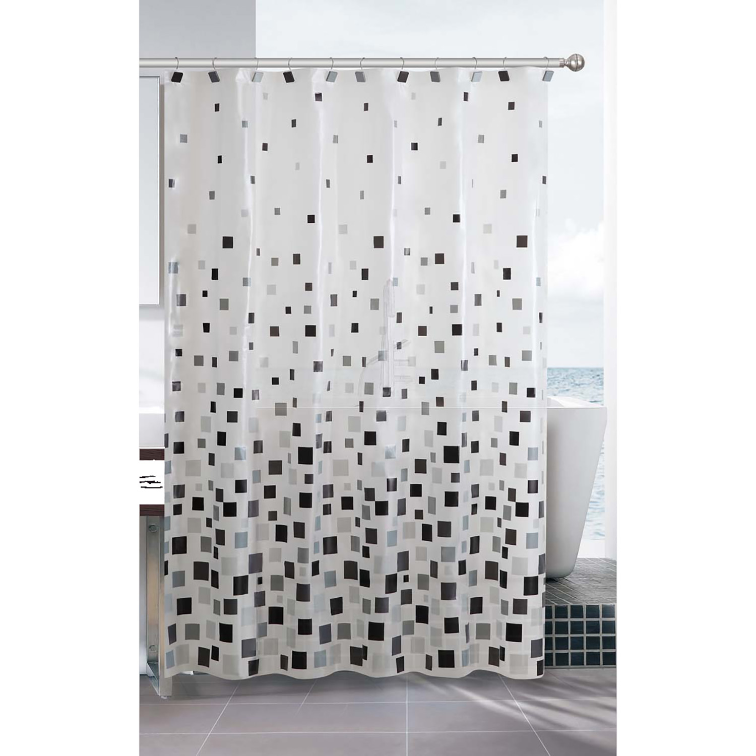 Peva Mosaic Shower Curtain - Home Store + More